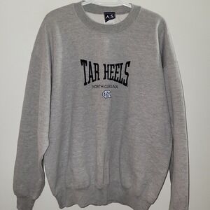 Vintage UNC North Carolina Tar Heels Crewneck Sweatshirt Size XL Gray AS Sports